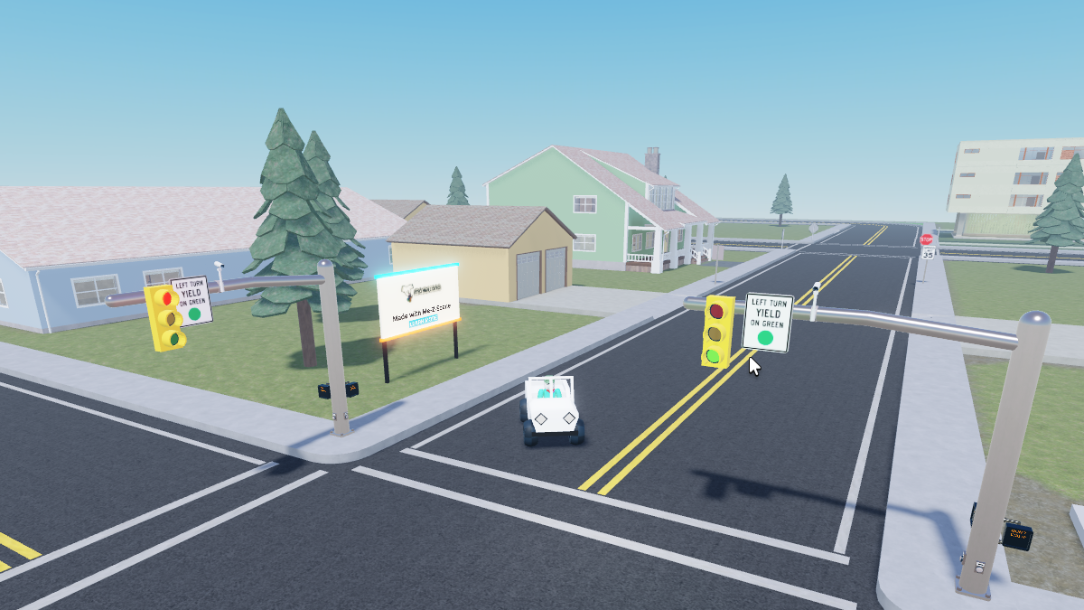 Homes around an intersection in Build Your Haven